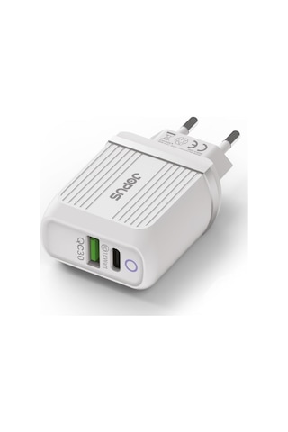 Jopus Lightning Type-C Micro Qualcom 3.0 18 Watt Yüksek Hızlı Şarj Başlığı JO-PD01 Pdshot Beyaz