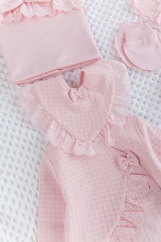 Fistolu Kendinden Desenli 10'lu Kız Bebek Hastane Çıkışı Bebek Takımı Çok Renkli