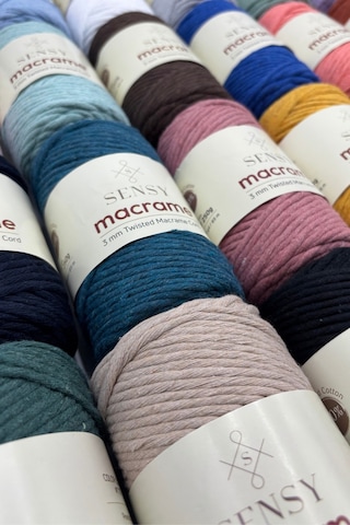 Sensy Premium Taranan Makrome Makrame Hobi Ipi Acı Kahve