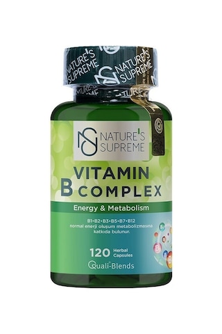 Natures Supreme Vitamin B Complex 120 Kapsül Aromasiz
