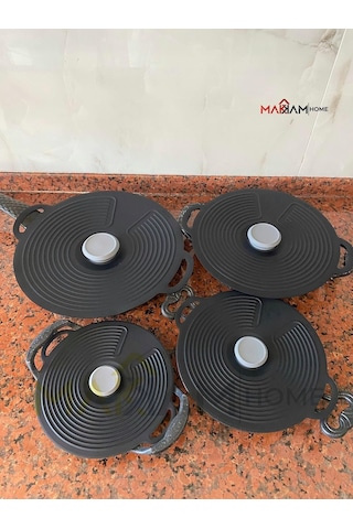 Makkam Home Silikon Tencere Kapağı, Tava Kapağı, Isı Koruyucu, Vakumlu Kapak, Muhafaza Kapağı Siyah, 23cm Diğer
