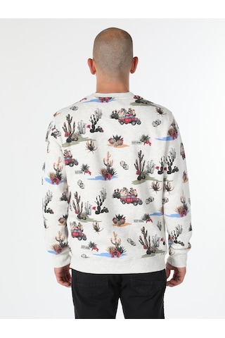 Colin's Regular Fit Baskılı Beyaz Erkek Sweatshirt CL1061632_Q1.V1_SNM