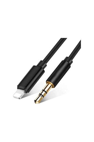 Apple Uyumlu İphone Aux Kablosu Lightning To 3.5mm Jack Çevirici Dönüştürücü Beyaz Bluetooth Gerektirmez
