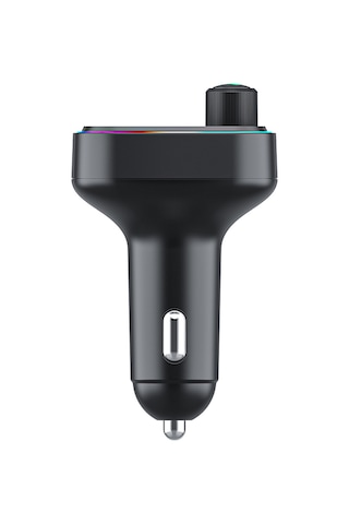 Wiwu Wi-qc031 Rgb Bluetooth Transmitter Mp3 Type-c Ve Usb-a Araç Şarjı Siyah