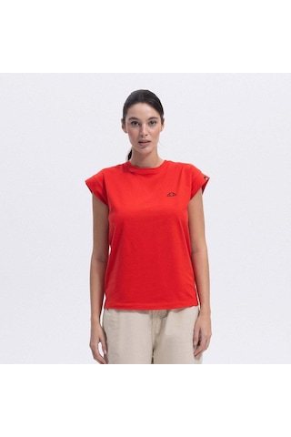 Ellesse Ef450-rd Bisiklet Yaka Yarım Kollu Kadın T-shirt - Kırmızı