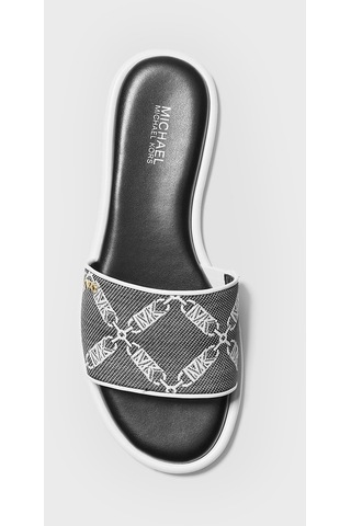 Michael Kors Bayan Terlik 40s4syfs1y 012 Siyah-beyaz Beyaz - Siyah