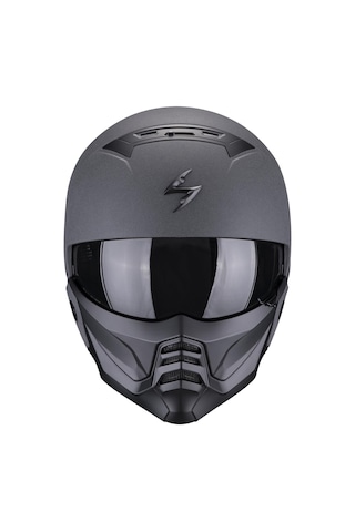 Scorpion Exo Combat 2 Graphite Modüler Motosiklet Kaskı Koyu Gri