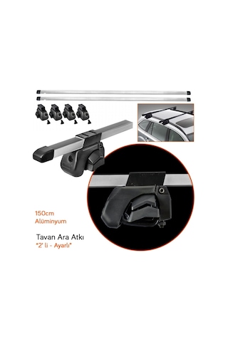 Carub Ara Atkı Ayarlı Silver 150 Cm 2 Li Br0761018