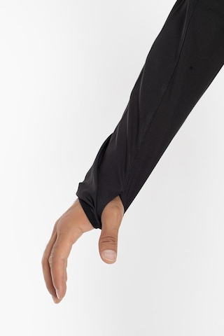 Erkek Dalgıç Parmaklıklı Spor Sweat Siyah