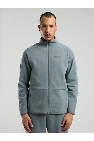 Everlast Ever Relaxed Regular Gri Yüksek Yaka Erkek Full Zip Sweatshirt Gri
