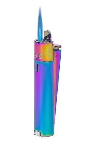 Clipper Özel Kutusunda Rüzgardan Etkilenmez Jet Alev Metal Çakmak - Icy