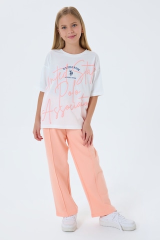 U.s. Polo Assn. Kız Çocuk Turuncu Pijama Takım 5274-49882 Turuncu