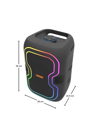Vorex Platoon Pl-4340 / 8 İnç Bluetooth Hoparlör 25w Rgb Usb Flash Müzik Mikrofonlu Karaoke