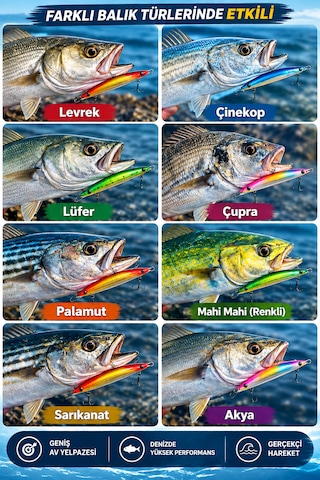 Cappadocians Minnow Suni Balık Yemi 10 Cm 9 Gr - Levrek Lüfer Palamut Turna Alabalık Spin At-çek Yapay Yem 10 Lu Kutu Hediyeli Çok Renkli