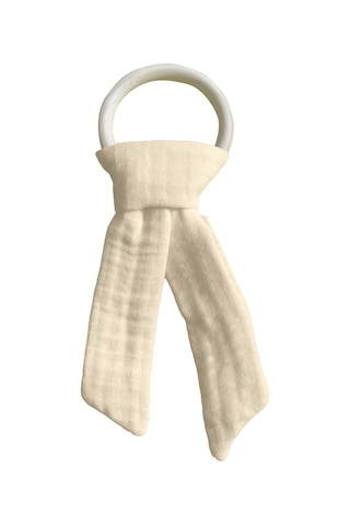 Pamuk Muslin Bebek Diş Kaşıyıcı Yıkanabilir Ahşap Bej
