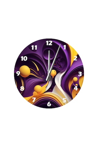 Ti-play Renga 30x30cm Akrilik Dekoratif Modern Duvar Saati ÇOk Renkli