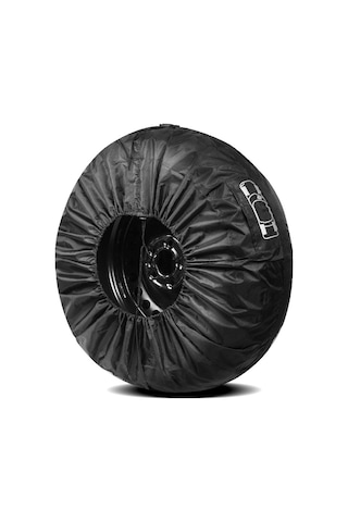 Dianziye Oto Lastik Korumalı Kılıf 190t Poliester Siyah S Boy Tekli 13-18 İnç 66cm Çaplı, Su Geçirmez Araba Yedek Lastik Koruyucu Çantası