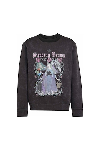 Adidas Çocuk Sweatshirt Adıdas Dısney Vıllaıns Loose Washed Gfx Crew Sweatshirt Kq6084 Siyah