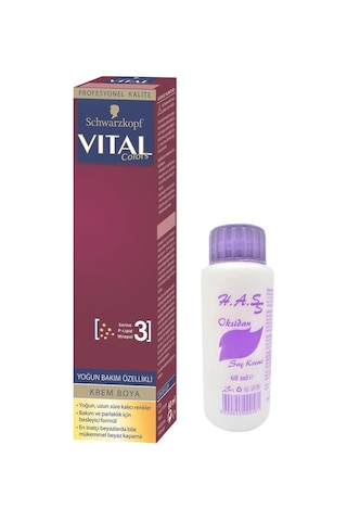 Schwarzkopf Vital Saç Boyası 60 Ml.+Oksidan 60 Ml. (1 Adet)
