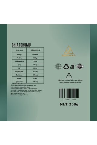 Natutea Chia Tohumu 500 G
