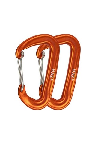 Besthome1 Yüksek Dayanımlı 7075 Alüminyum Karabina, Emniyetli Çiftli Kilit, Kamp & Trekking İçin Pratik, Turuncu