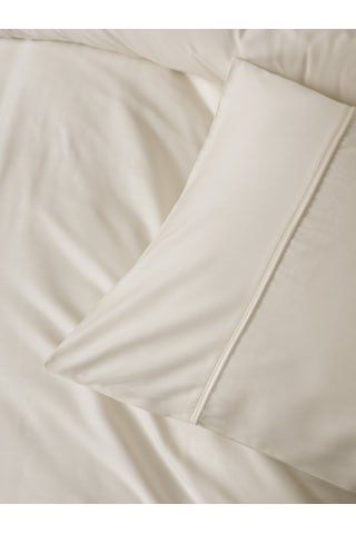 Cotton Box Silky Saten King Size Nevresim Takımı Ekru Ekru