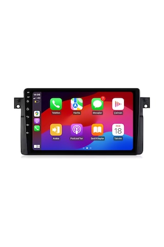 Bmw E46 Araç Multimedya Android Ekran Carplay Navigasyon Cihazı Double Teyp 4+64 9" 98-05 Black Navımex