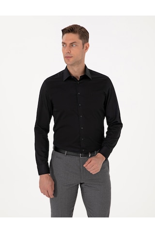 Pierre Cardin Erkek Siyah Gömlek Basic 50315407-vr046 Siyah