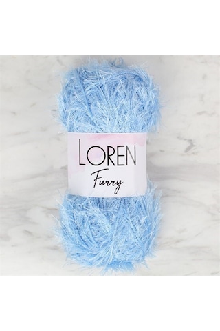 Loren Furry Bebe Mavisi El Örgü İpi - Rf007 - 34046
