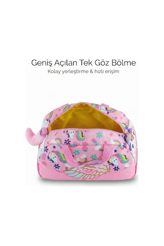 4berry Pembe Kuyruklu Çocuk Spor Ve Seyahat Çantası 14l Su Geçirmez, Omuz & El Taşıma