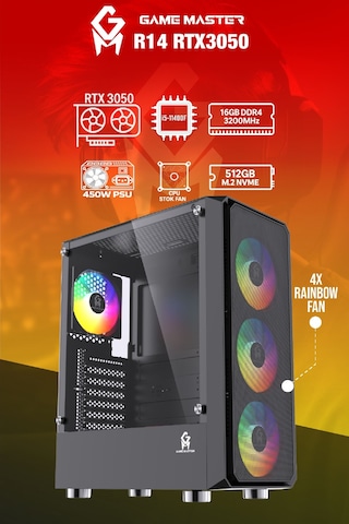 Game Master R14-3050 i5-11400F 16 GB 512 GB M.2 SSD 6 GB RTX3050 Free Dos Masaüstü Oyuncu Bilgisayarı