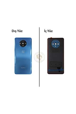 One Plus One Plus 7t Mavi Arka Kapak Arka Cam Batarya Kapağı Lazer Kesim Kapak Pil Kapağı Back Cover Çok Renkli