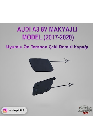 Audi A3 8v Makyajlı 2017-2020 Uyumlu Ön Tampon Çeki Demiri Kapağı