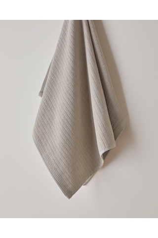 English Home Stripe Pamuk Yüz Havlusu 50x70 Cm Koyu Bej Koyu Bej