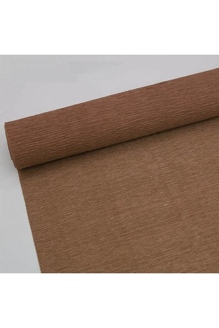 Italyan Krapon Kağıdı Çiçekçi Krep Kağıdı Grapon Kağıdı 180gr 50x250cm Kahverengi