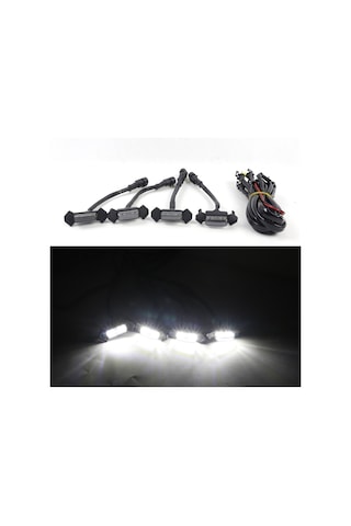 Jeehugo Araba Grili Led Işıkları 12v Beyaz Işık Füme Kasa - Gündüz Işığı, Gösterge Işığı, Zımparalı Abs, Su Geçirmez, Kolay Kurulum