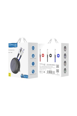 Ilkeshop Konfulon Dc18 Type-c Kablo 1m 5a - Mavi