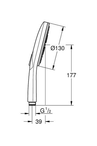 Grohe Rainshower Smartactive 130 El Duşu 3 Akışlı Supersteel - 26574dd0 Gümüş
