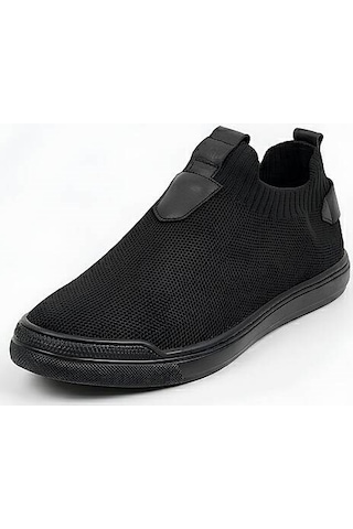 Daytex 4224 Erkek Slip-on - Full Triko Örgü Termo Taban Sneaker Siyah