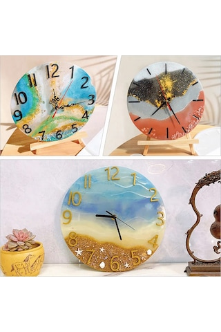 Epoksi Silikon Kalıp Rakamsız Saat Kalıbı 40 Cm