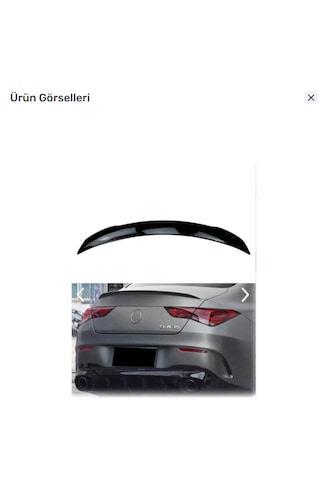 W-118 Cla Uyumlu Boyalı Spoiler Piano Black