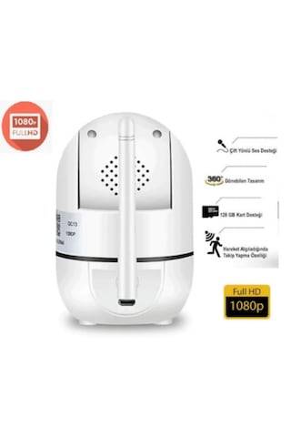 Kablosuz Kamera 1080p Harekete Duyarlı 360 Derece 2mp