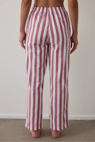 Penti Kırmızı Good Mood Pamuklu Çizgili Pijama Altı
