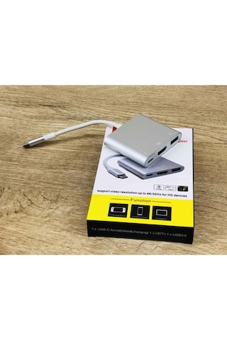 Kelepir Fırsatlar 3'in1 Type-c To Hdmi 4k Usb 3.0 Dönüştürücü Adaptör Matebook Samsung Uyumlu S8 S9 S10 Honor Dell Lg