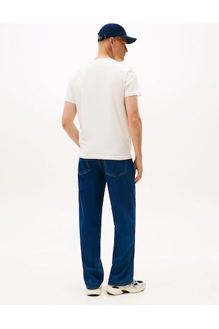 Tommy Hilfiger Tjm Normal Kesim Büyük Bayraklı Kısa Kollu Erkek Beyaz T-shirt Dm0dm22645ybh Beyaz