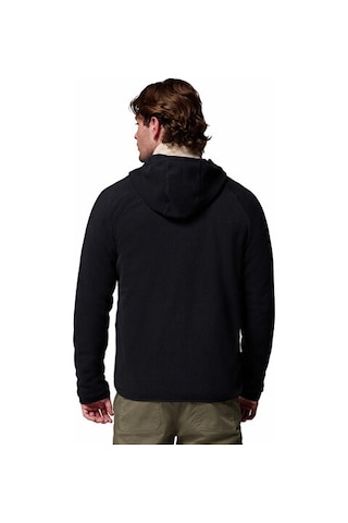Columbia Fast Trek Overlay Hooded Full Zip Erkek Outdoor Polar Ceket 2135701010 Siyah Siyah