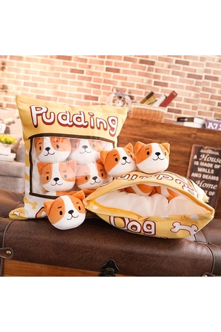 Tineke 8 Li Peluş Kedi Yastığı Seti Minik Yumuşak Kedi Oyuncağı Ve Uyku Arkadaşı Sarı