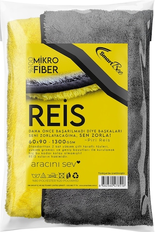 Smartbee Reis Mikrofiber Oto Kurulama Havlusu 60×90 1300Gsm