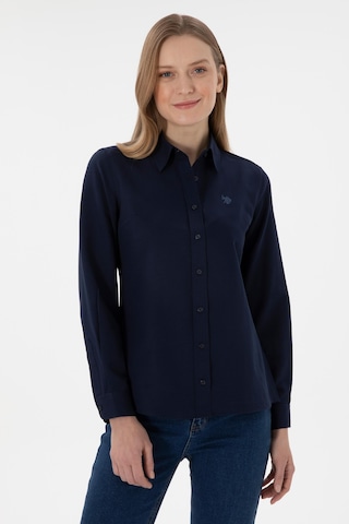 U.S. Polo Assn. Kadın Lacivert Uzun Kollu Basic Gömlek 50316711-VR033
