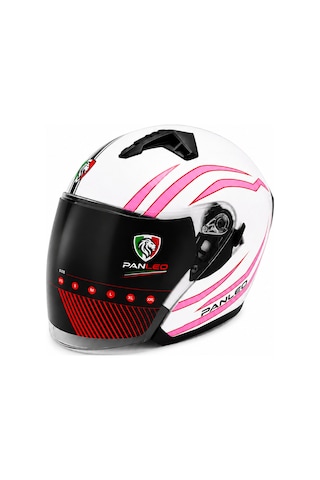 Motosiklet Kask Panleo H3 528 Beyaz-pink Beyaz / Pembe